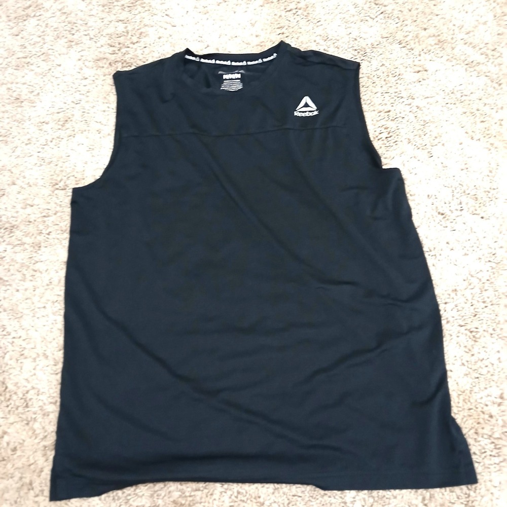 Reebok Men Mesh Tank Top Medium Workout Gym Sleeveless Athletic Shirt Activewear